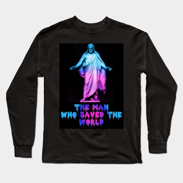 THE MAN WHO SAVED THE WORLD Long Sleeve T-Shirt by BUNNYDETH